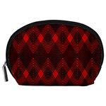 pattern, red, black,  Accessory Pouch (Large)