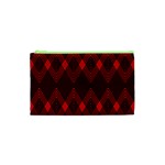 pattern, red, black,  Cosmetic Bag (XS)