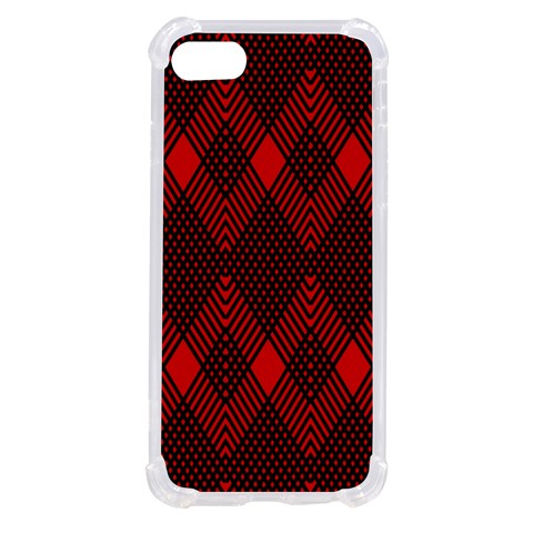 pattern, red, black,  iPhone SE from ArtsNow.com Front