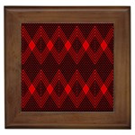 Muster rot rot schwarz Framed Tile