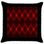 Muster rot rot schwarz Throw Pillow Case (Black)