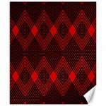 Muster rot rot schwarz Canvas 8  x 10 