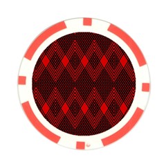 Muster rot rot schwarz Poker Chip Card Guard (10 pack) from ArtsNow.com Front