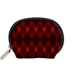 Muster rot rot schwarz Accessory Pouch (Small)