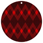 Muster rot rot schwarz UV Print Acrylic Ornament Round