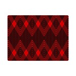 Muster rot rot schwarz Premium Plush Fleece Blanket (Mini)