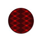 pattern rot schwarz Magnet 3  (Round)