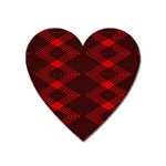 pattern rot schwarz Heart Magnet