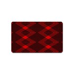 pattern rot schwarz Magnet (Name Card)