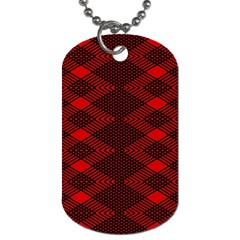 pattern rot schwarz Dog Tag (Two Sides) from ArtsNow.com Back