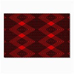 pattern rot schwarz Postcard 4 x 6  (Pkg of 10)