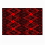 pattern rot schwarz Postcards 5  x 7  (Pkg of 10)