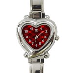 pattern rot schwarz Heart Italian Charm Watch