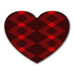 pattern rot schwarz Heart Mousepad