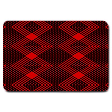 pattern rot schwarz Large Doormat from ArtsNow.com 30 x20  Door Mat