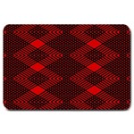 pattern rot schwarz Large Doormat