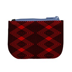 pattern rot schwarz Mini Coin Purse from ArtsNow.com Back