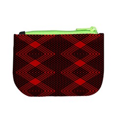 pattern rot schwarz Mini Coin Purse from ArtsNow.com Back