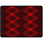 pattern rot schwarz Fleece Blanket (Large)