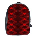 pattern rot schwarz School Bag (XL)