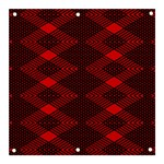 pattern rot schwarz Banner and Sign 3  x 3 