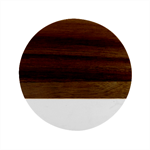 pattern rot schwarz Marble Wood Coaster (Round)