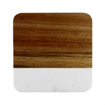 pattern rot schwarz Marble Wood Coaster (Square)