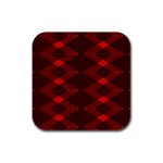 Rot Dunkel Rubber Square Coaster (4 pack)