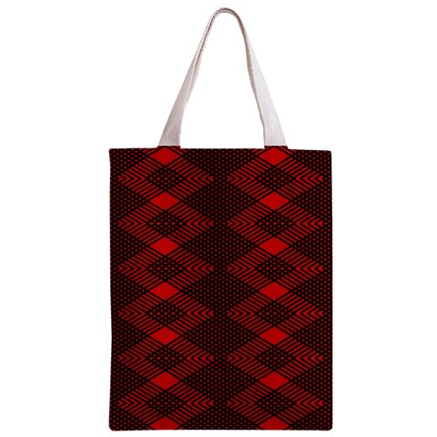 Rot Dunkel Zipper Classic Tote Bag from ArtsNow.com Back