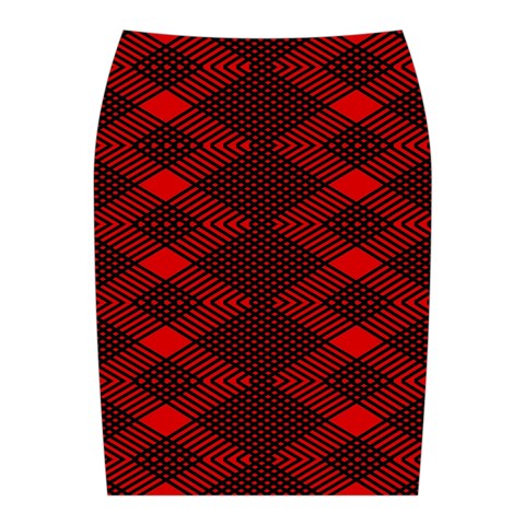 Rot Dunkel Midi Wrap Pencil Skirt from ArtsNow.com Back