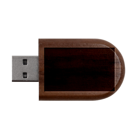 Rot Dunkel Wood Oval USB Flash Drive from ArtsNow.com USB