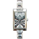 Fractal grau Rectangle Italian Charm Watch