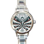 Fractal grau Round Italian Charm Watch