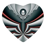 Fractal grau Ornament (Heart)