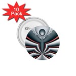 Fractal grau 1.75  Buttons (10 pack)