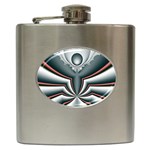 Fractal grau Hip Flask (6 oz)