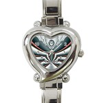 Fractal grau Heart Italian Charm Watch