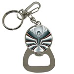 Fractal grau Bottle Opener Key Chain