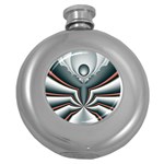 Fractal grau Round Hip Flask (5 oz)