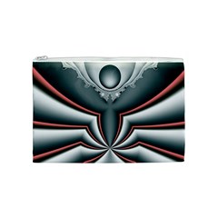 Fractal grau Cosmetic Bag (Medium) from ArtsNow.com Front