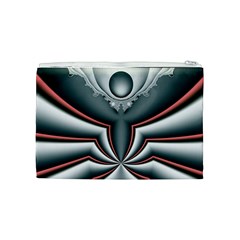 Fractal grau Cosmetic Bag (Medium) from ArtsNow.com Back