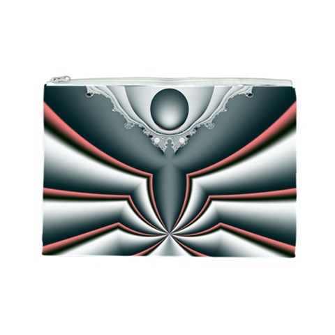 Fractal grau Cosmetic Bag (Large) from ArtsNow.com Front