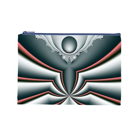 Fractal grau Cosmetic Bag (Large) from ArtsNow.com Front