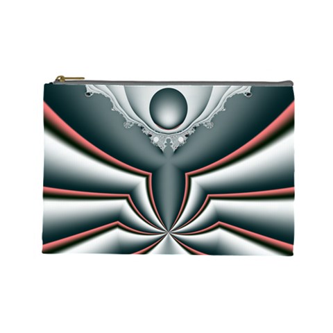 Fractal grau Cosmetic Bag (Large) from ArtsNow.com Front