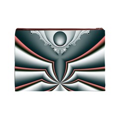 Fractal grau Cosmetic Bag (Large) from ArtsNow.com Back