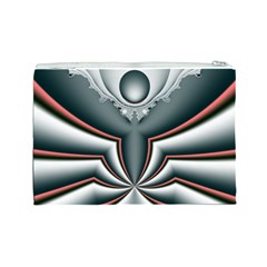 Fractal grau Cosmetic Bag (Large) from ArtsNow.com Back