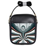 Fractal grau Girls Sling Bag