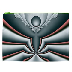 Fractal grau Cosmetic Bag (XXL) from ArtsNow.com Front