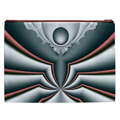 Fractal grau Cosmetic Bag (XXL) from ArtsNow.com Back