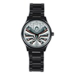 Fractal grau Stainless Steel Round Watch